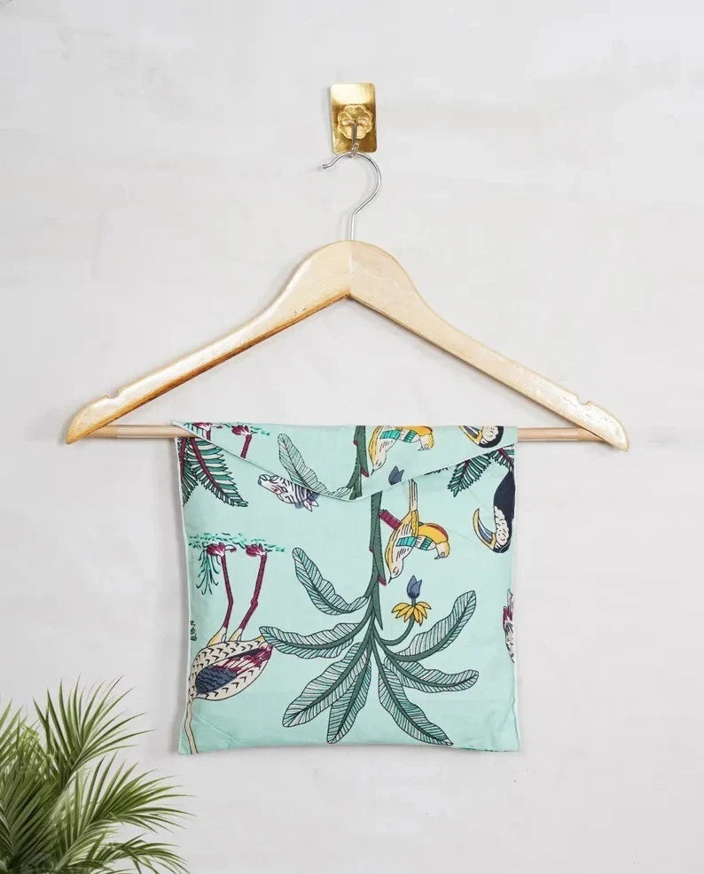 Indian Cotton Green Tiger PJ Set Bridesmaid Pajama Set Women Nightwear Suits US