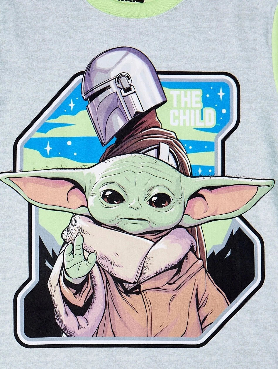 Star Wars The Child 2 Piece Flannel Fleece Kids Pajama Set Child Size 8