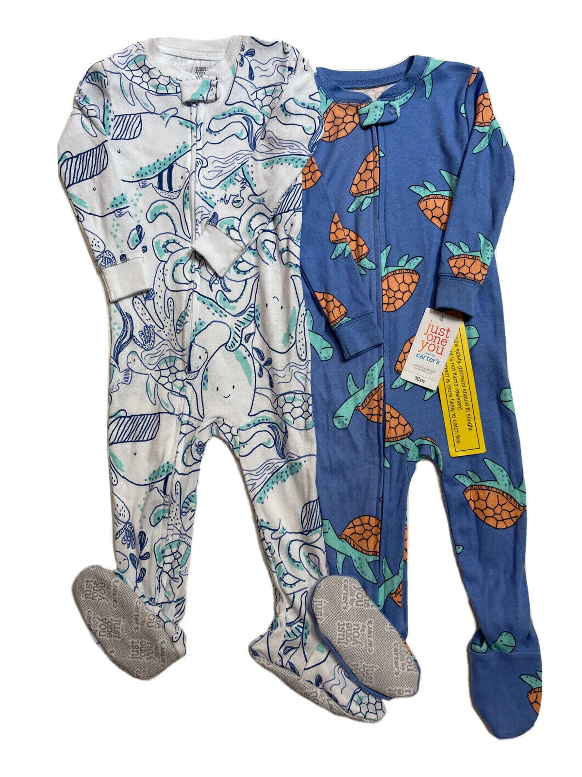 CARTER’S Just One You Baby/Toddler 2-Pk Footed Cotton Sleeper Pajama Sets; 6M-5T