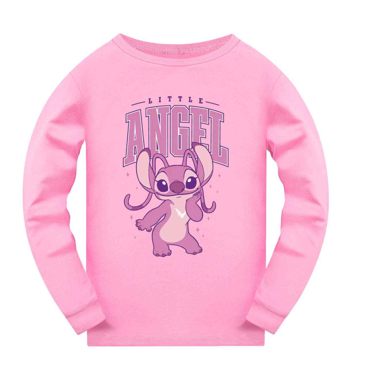 Children's boys and girls Lilo embroidered angel top pants set pajamas Pjs