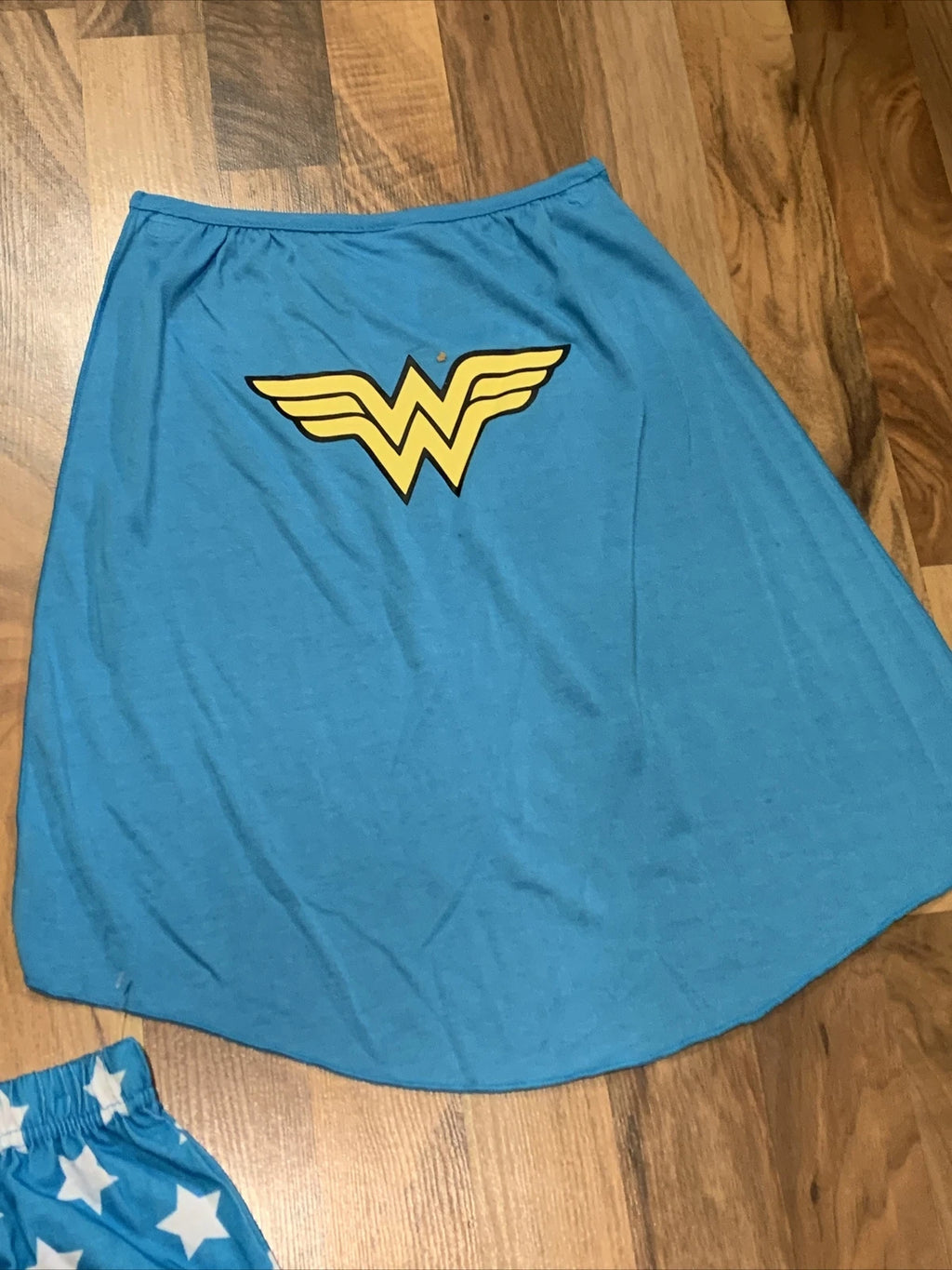 Wonder Woman (Sz 5) Kids Girls Character 3pc (Shirt, Pant, Cape) PJ Pajama Set