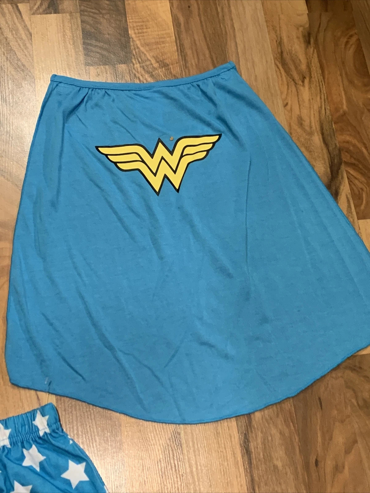 Wonder Woman (Sz 5) Kids Girls Character 3pc (Shirt, Pant, Cape) PJ Pajama Set