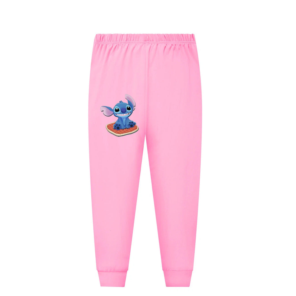 Children's boys and girls Lilo embroidered angel top pants set pajamas Pjs