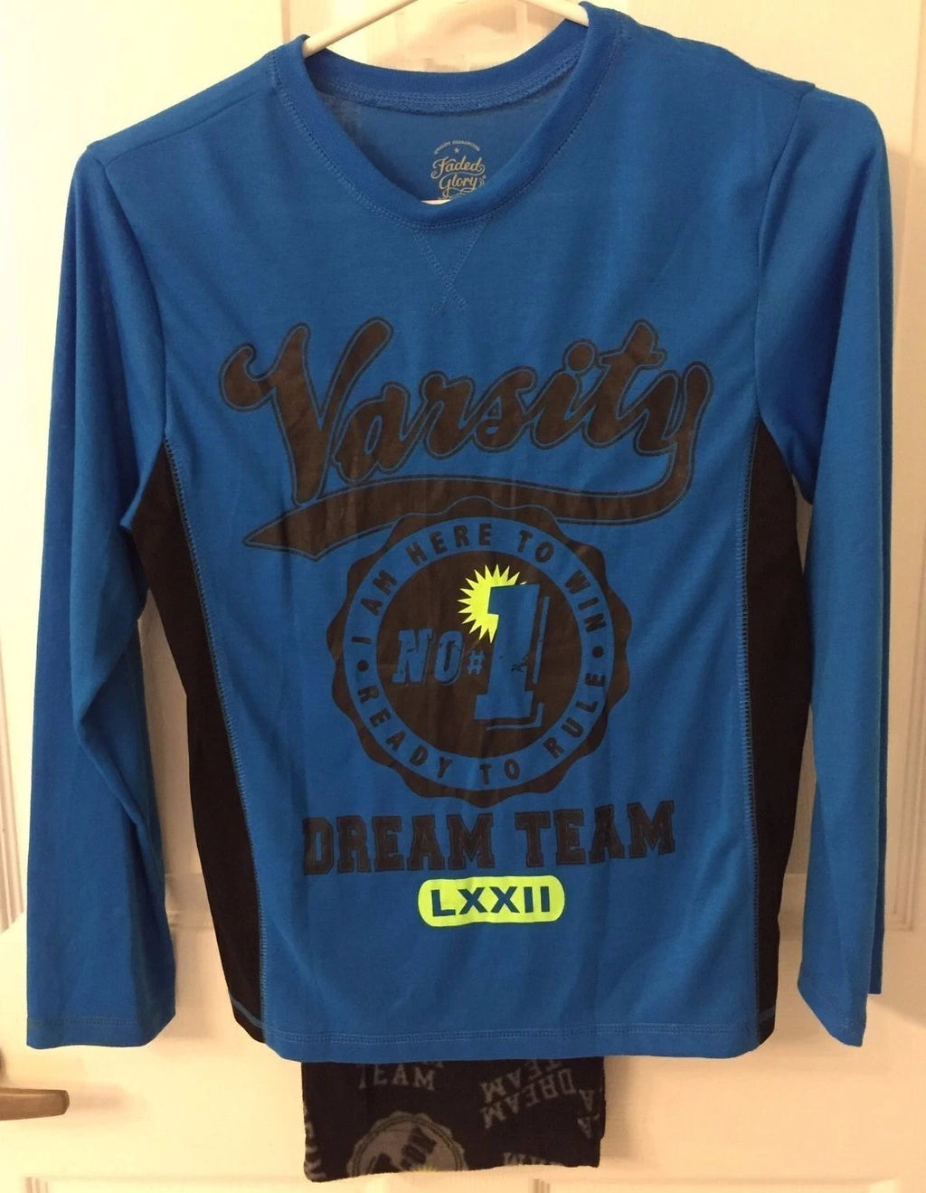 Faded Glory Boys 2 Piece Pajama Set L Sports, or  XS & L Varsity  NWT