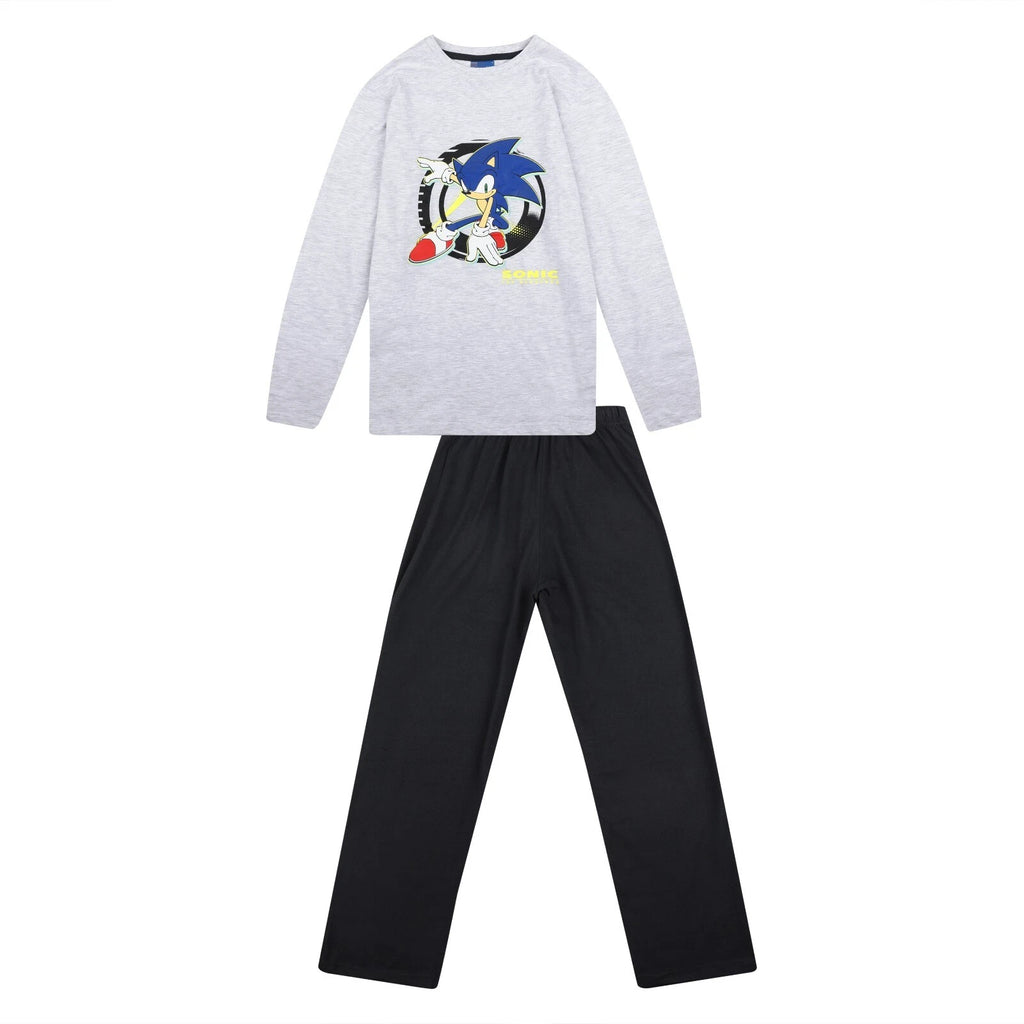 Boys Sonic Pyjamas Long Sleeve PJ Sets 6 to 15 Years Cartoon Game Night Wear
