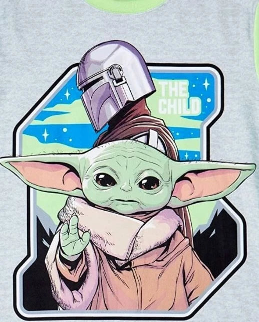 Star Wars Yoda 2 Piece Flannel Fleece Pajama Set Child Size 6/7