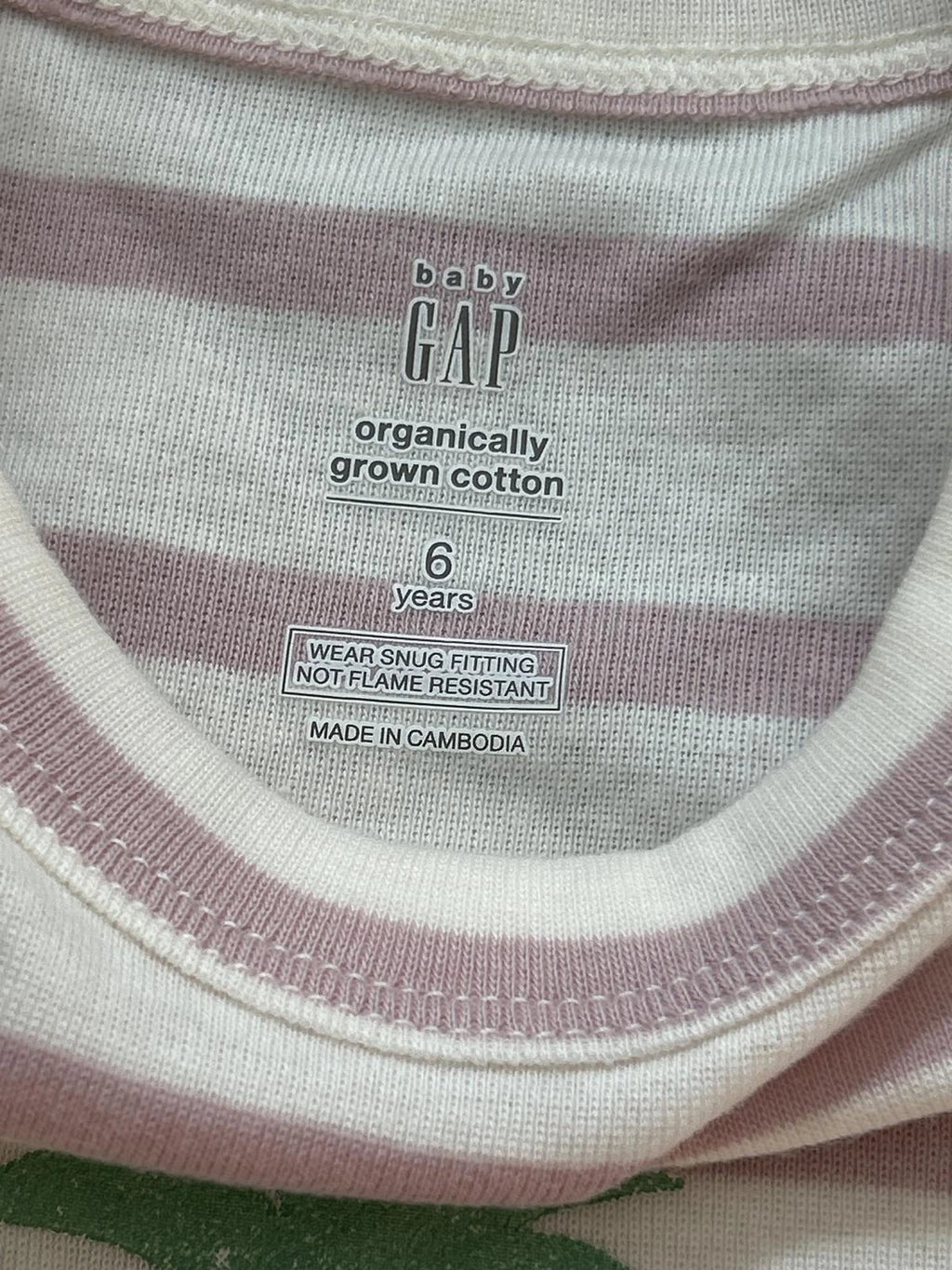 🌱ORGANIC🌱 Baby Gap  |  Pink Dino PJ Set  Sz 6 yrs - +Loving Kindness Everyday