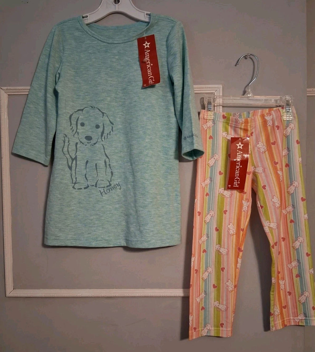 NWT American Girl HONEY PUPPY Pajama Set Child Size XS