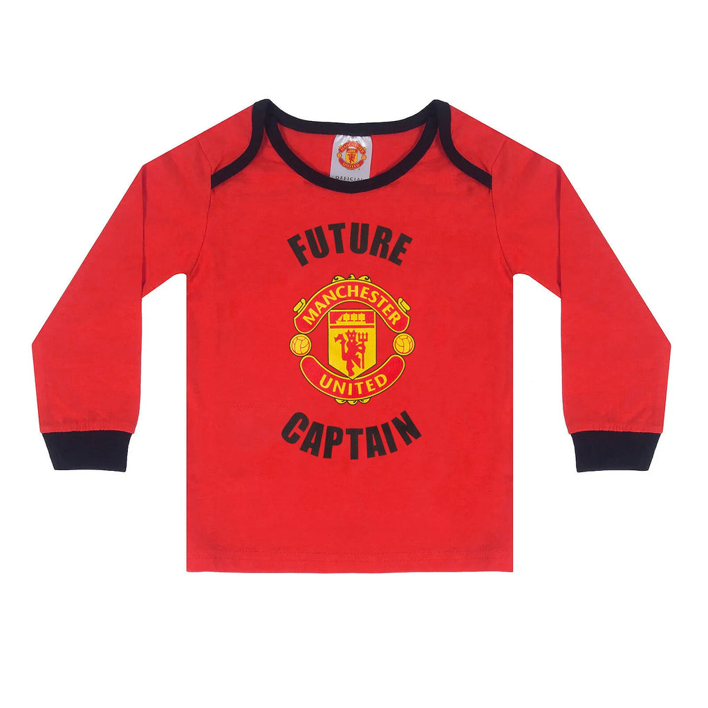 Manchester United Baby Pyjamas Long Boys Kids Official Football Gift