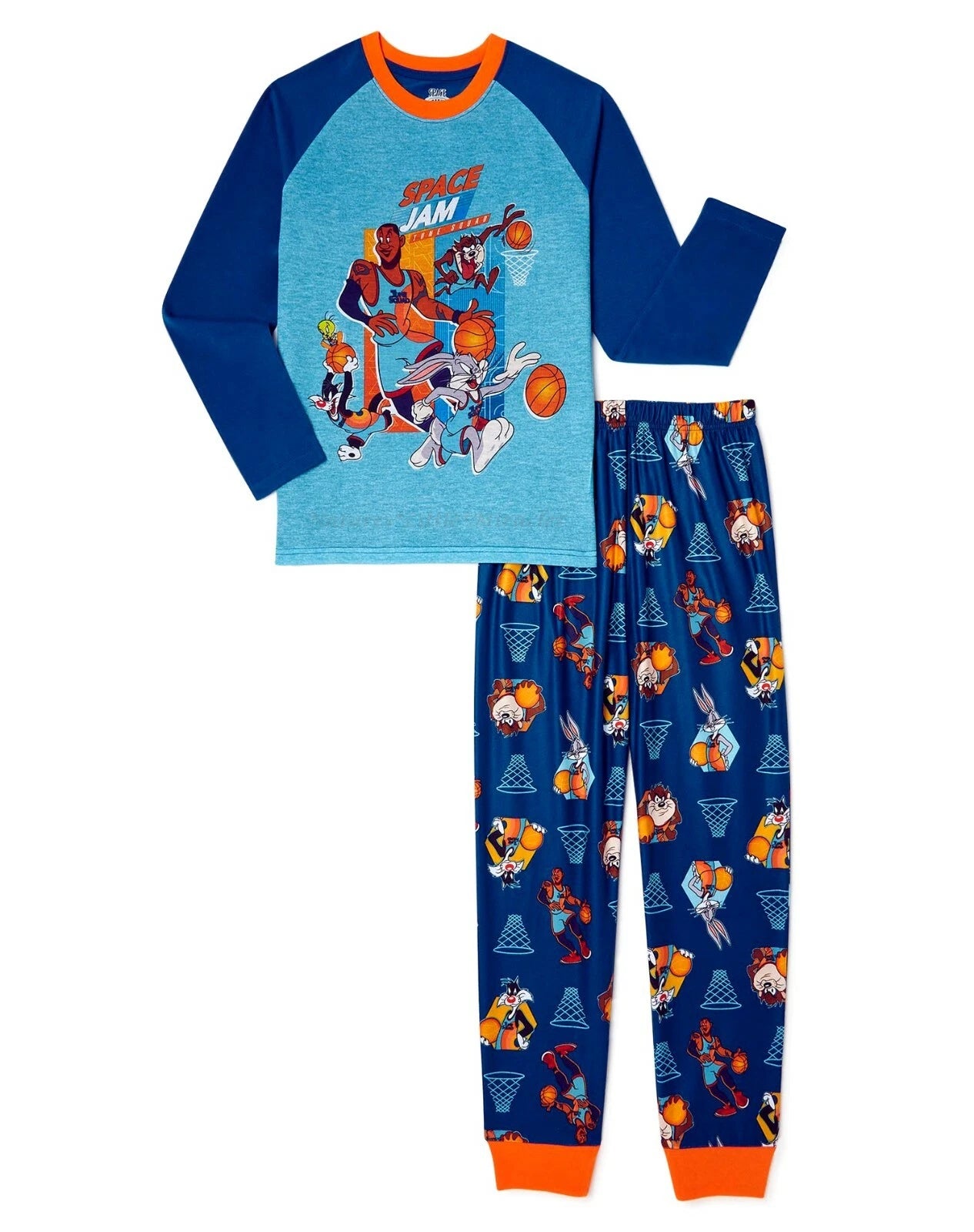 Space Jam A New Legacy 2 Boys Pajamas Size 4-12 Shirt Pants Set Tune Squad Girls