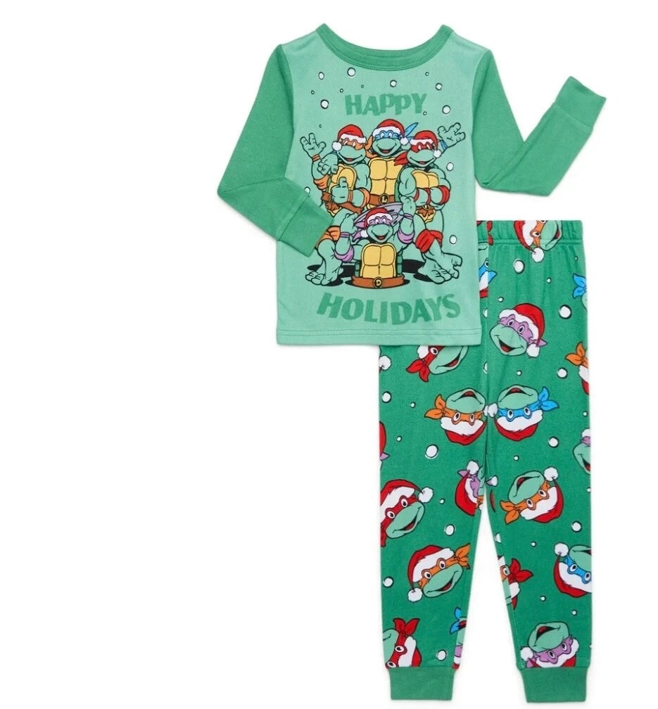New Teenage Mutant Ninja Turtles Boys SIZE 4 Long-Sleeve Top Pants Pajama Set
