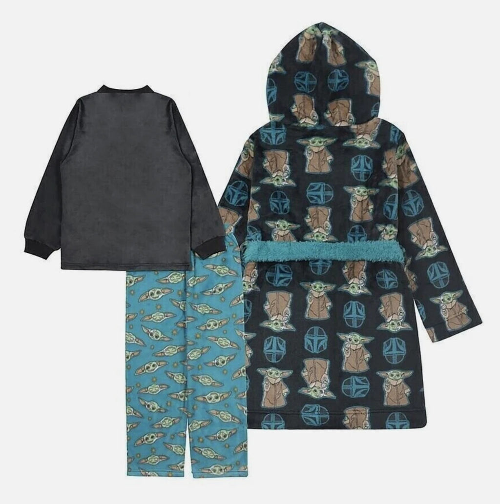 Centric Brands Kids Fleece Hooded Robe with Coordinating 2-Piece Character Pa...