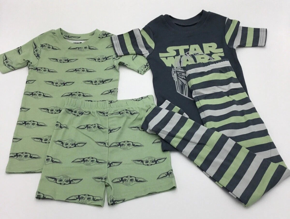 Star Wars The MANDALIRIAN kuids 4 Pieces Pajama Set, Green Multi, Size-2T