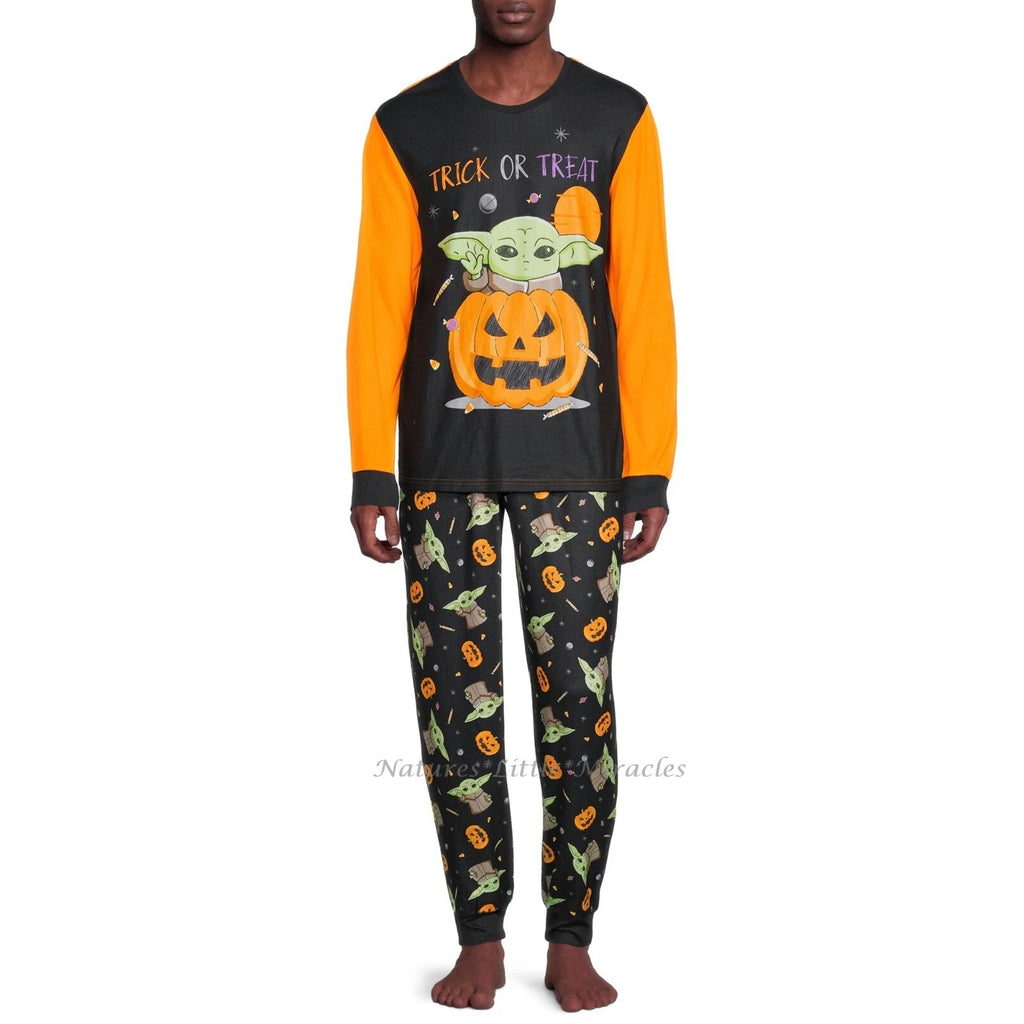 Star Wars Baby Yoda Mens Halloween Pajamas Mandalorian Shirt Pants Womens Family