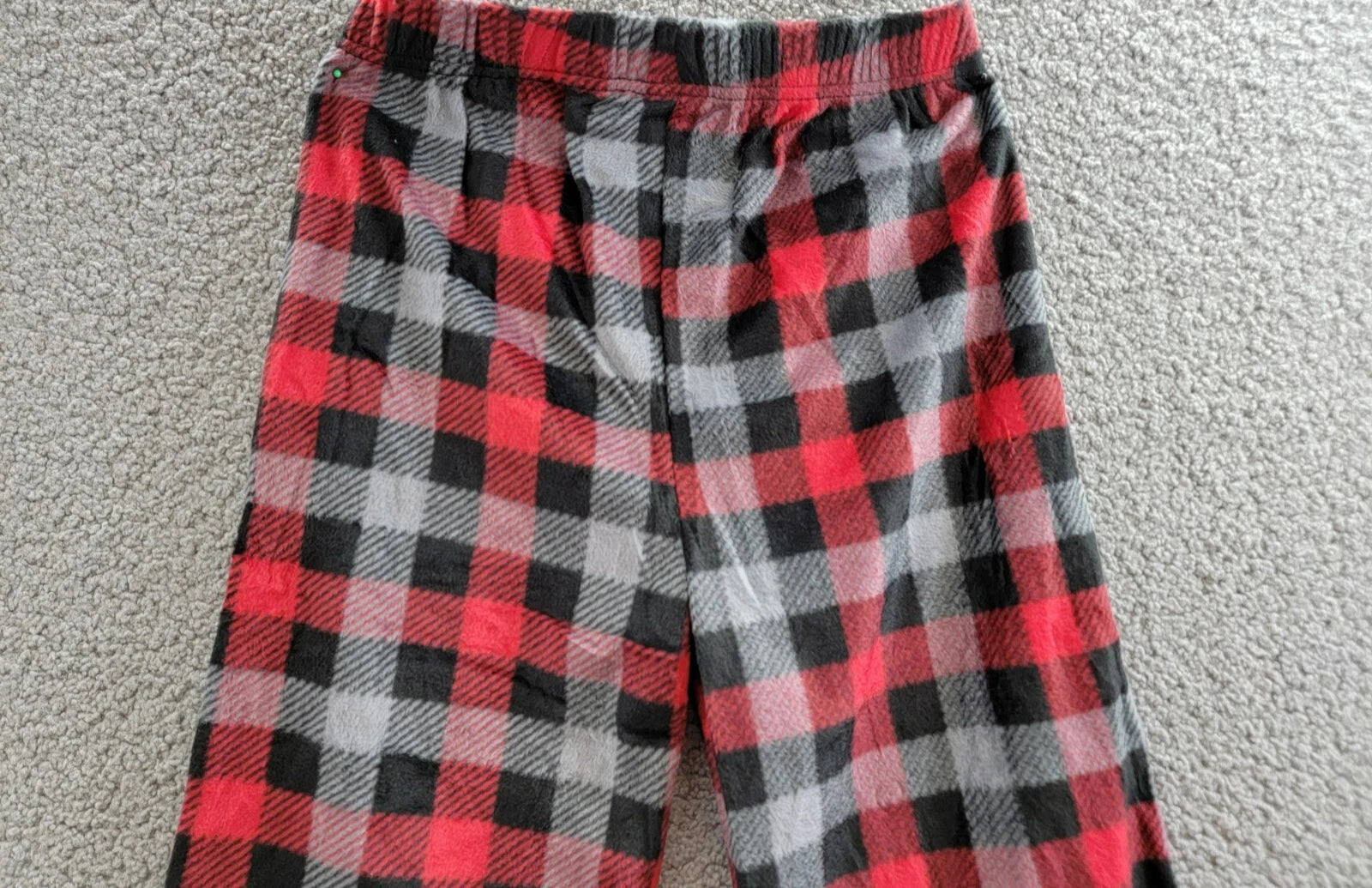 Max & Olivia Flannel Pajama Set Big Boys XL (16-18) Red Multi Plaid Button Front