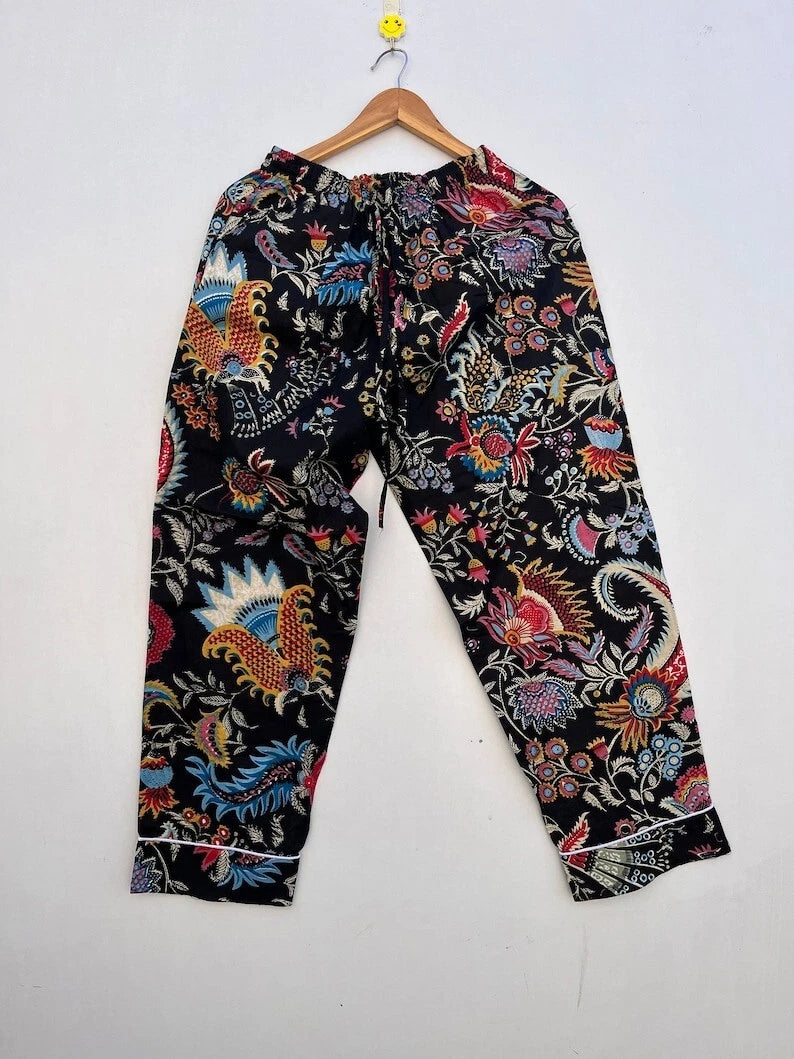 Indian 100%Cotton Floral Print PJ Set Bridesmaid Pajama Set Women Nightwear Suit