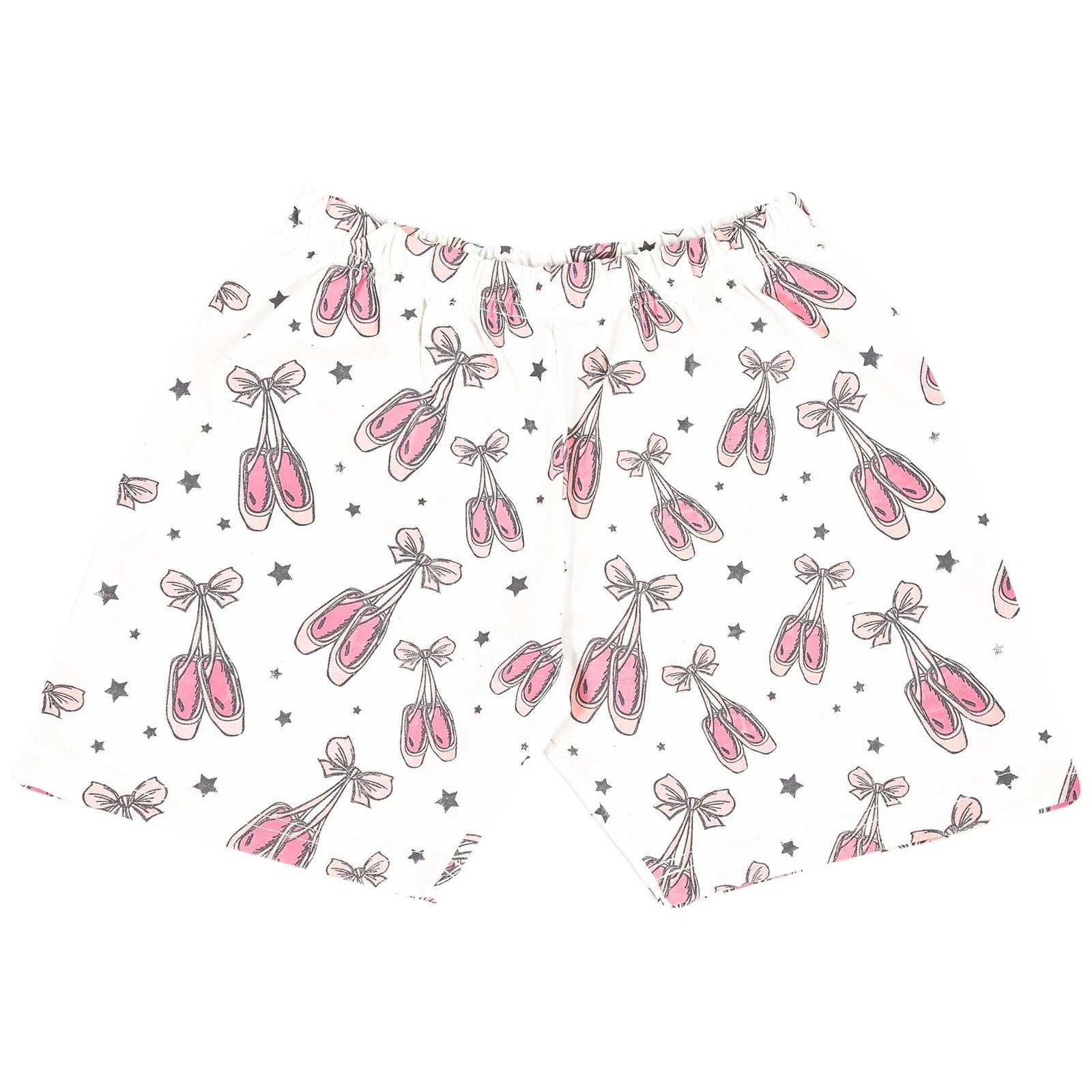 Girls Dancing Girl Print Pyjamas Children PJs Cotton Shorts Set Kids Nightwear