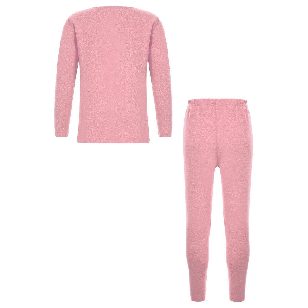 Kids Boys Girls Top With Trousers Cold Weather Loungewear Warm Homewear Pyjama