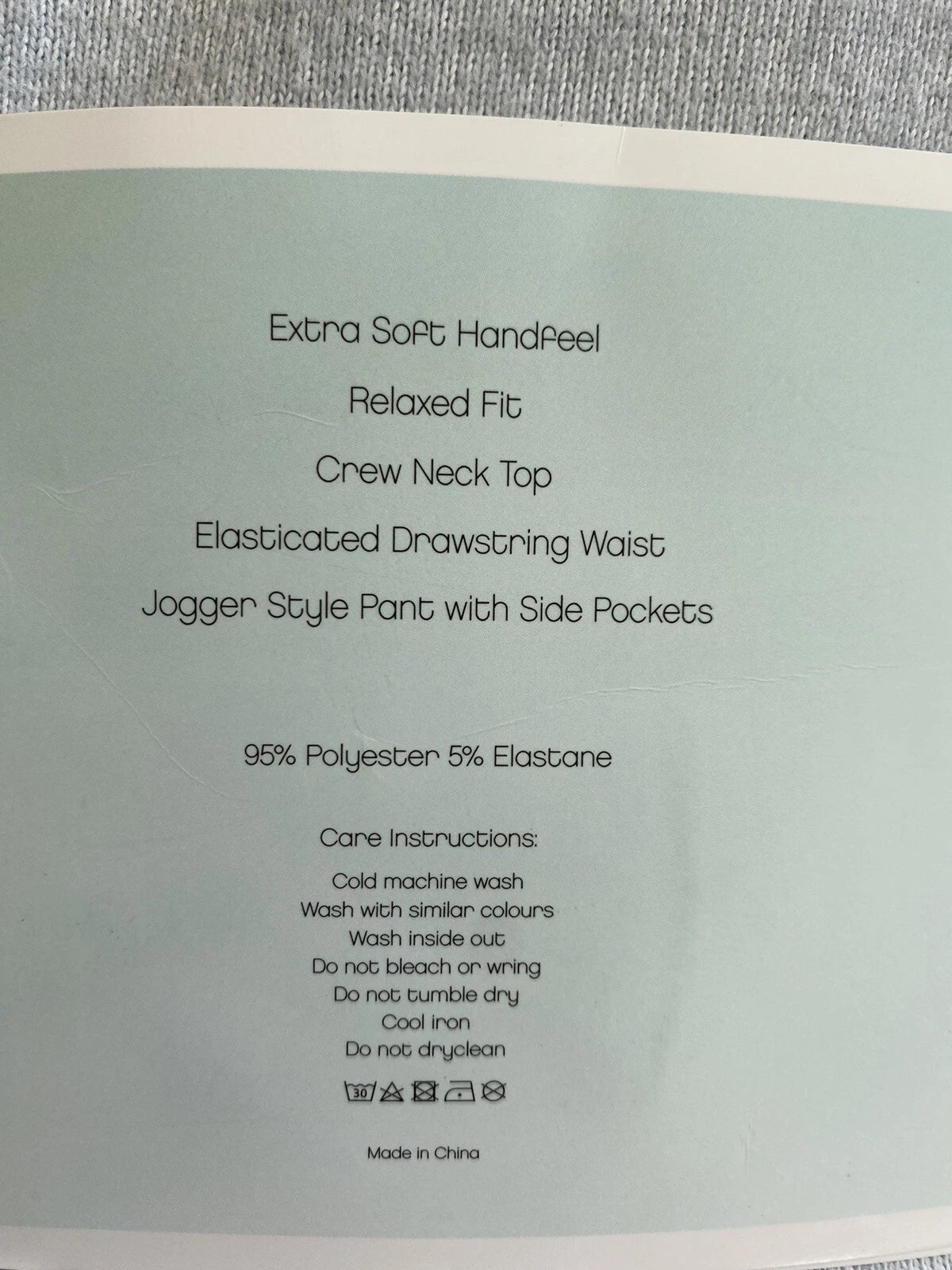 Super Soft Advent melange lounge or Pyjamas Sleepwear, long sleeve top & pants