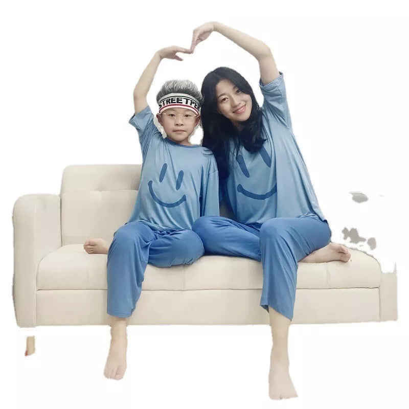 Kid's Modal Summer Boys and Girls Pajamas Pajama Pants Thin Model Suit
