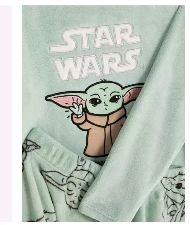 BN Ladies Fleece CosyPyjamas DISNEY STAR WARS BABY YODA Women Winter PJs Primark