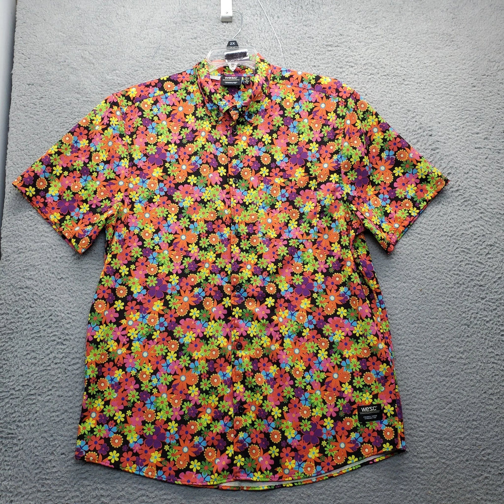 WeSC 2 Piece Pajama Set Unisex Large Multi Oden Flower Child AOP Short Sleeve