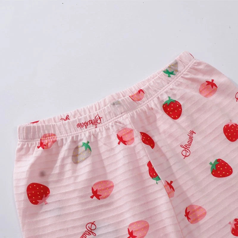 Girls Pajamas Set Pure Cotton Thin Long Sleeved Trousers Children's Clothes