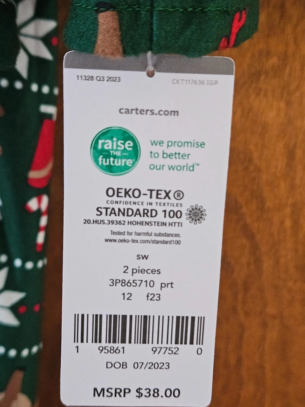 Carters pj set long sleeve size 12 /12A Christmas themed new