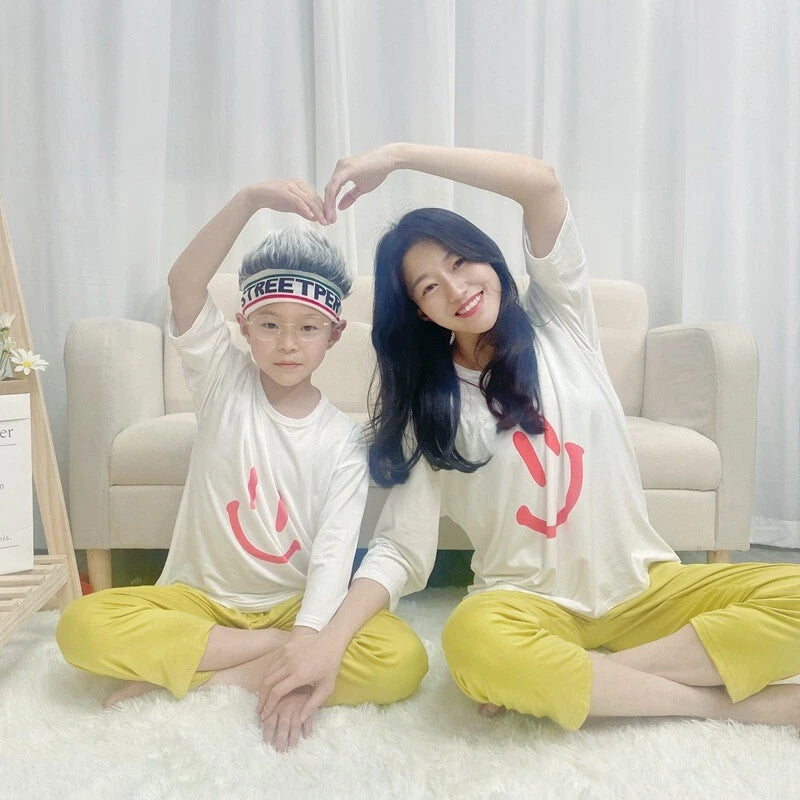 Kid's Modal Summer Boys and Girls Pajamas Pajama Pants Thin Model Suit