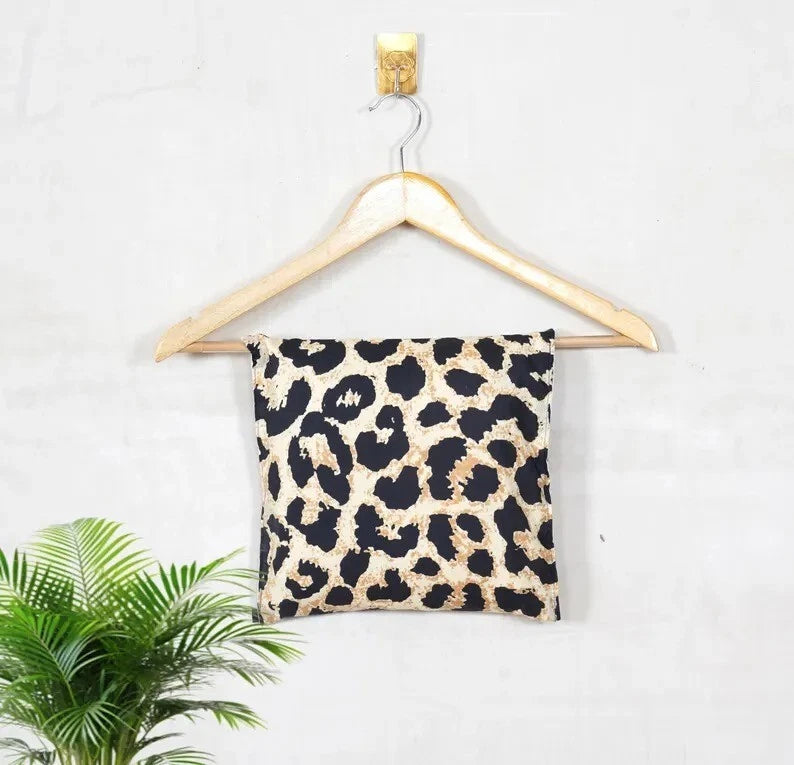 New Indian Cotton Leopard PJ Set Bridesmaid Pajama Set Women Nightwear Suits US