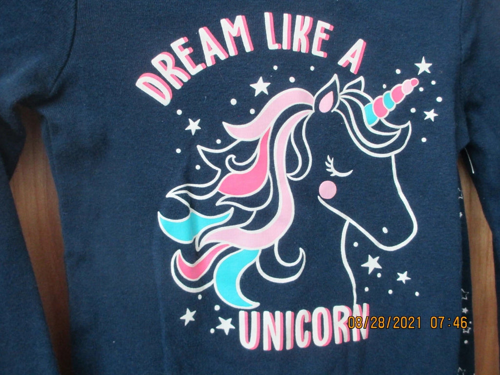 GIRLS MEMBERS MARK PAJAMA SET UNICORN SIZE 5T