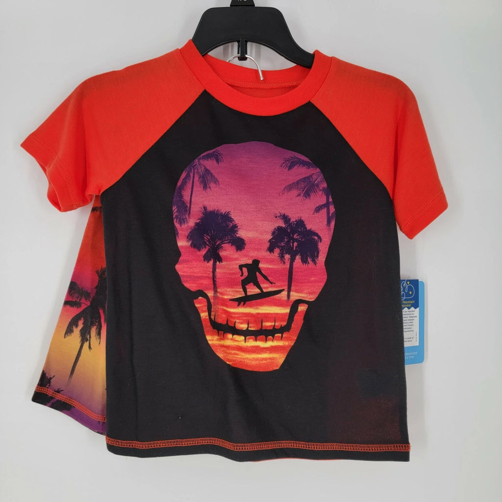 Tropic Skull 2 Piece Short Sleeve Short Pajama Set by Saint Eve Kids NEW XS & S