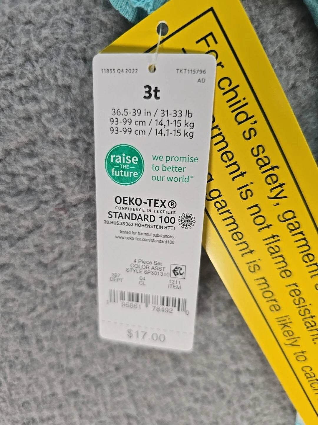 Carters 4 Piece Mermaid Pajama Set Girls 3T