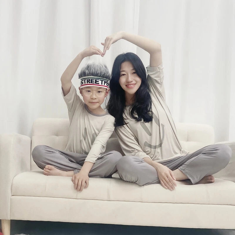 Kid's Modal Summer Boys and Girls Pajamas Pajama Pants Thin Model Suit