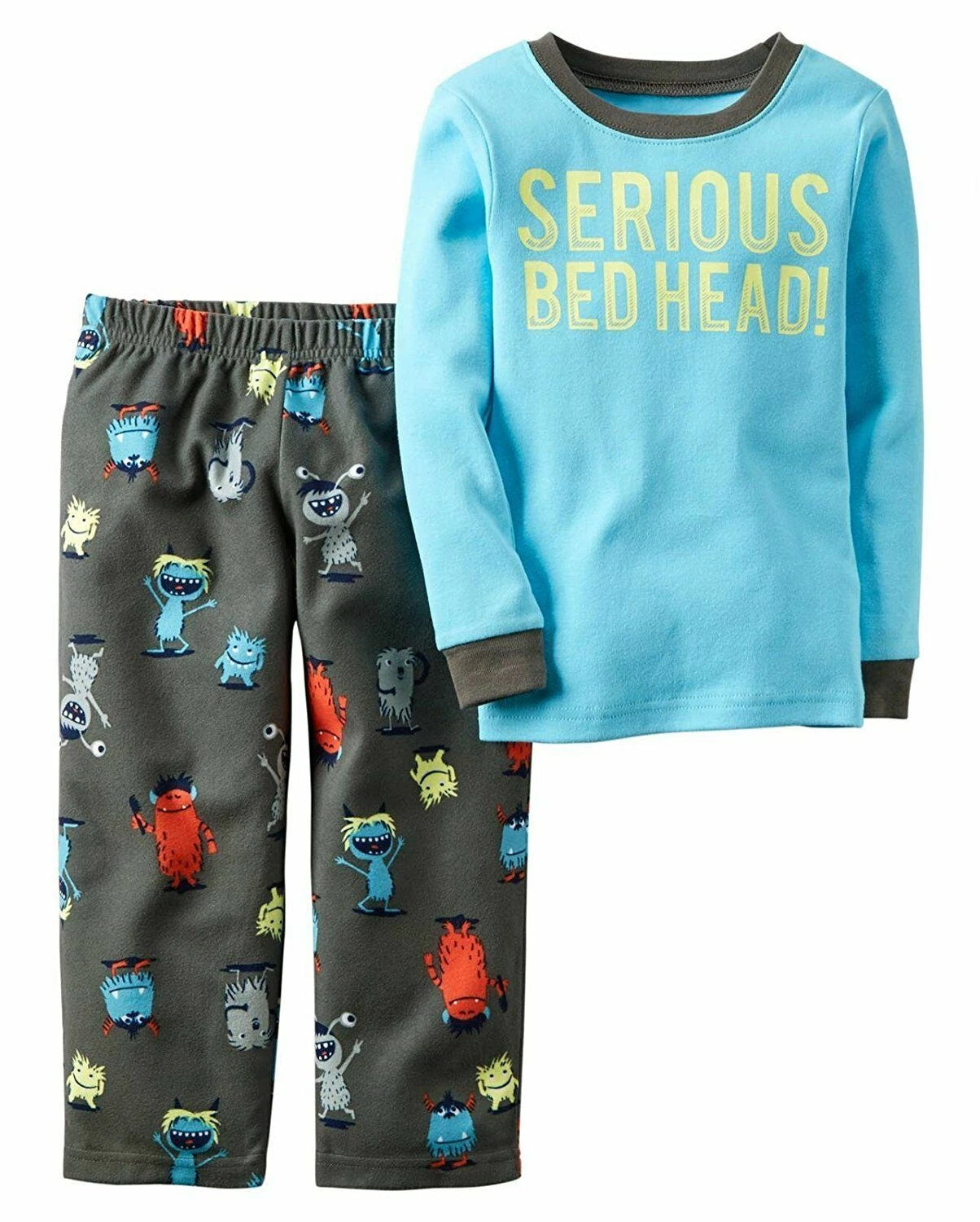 Carter's Baby / Toddler Boys Size 18M  or 3T   2 Pc Cotton Fleece Pajama Set NWT