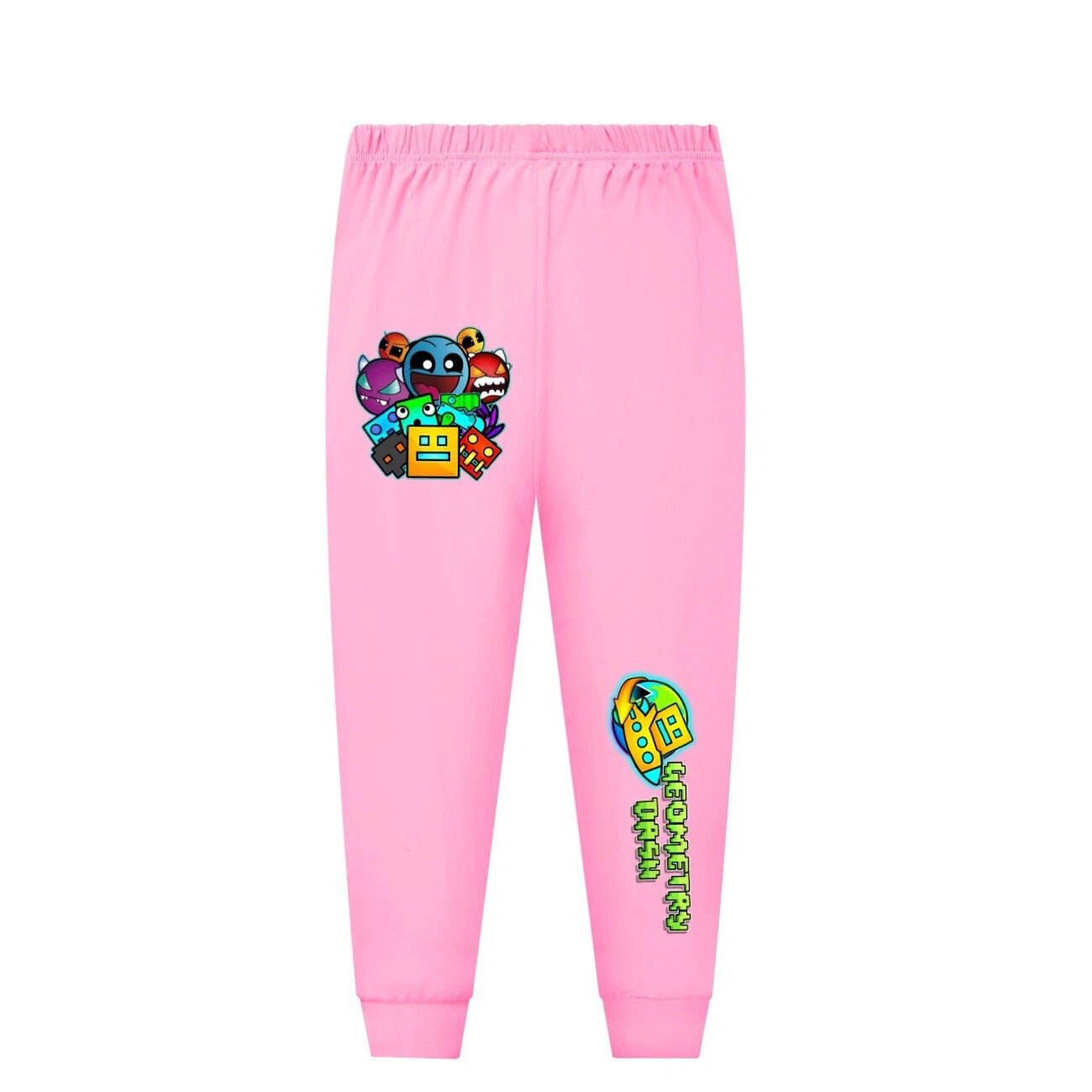 Geometry Dash 5-13 Year Old Boys' Pajama Set Girls' Round Neck Long Sleeve Set