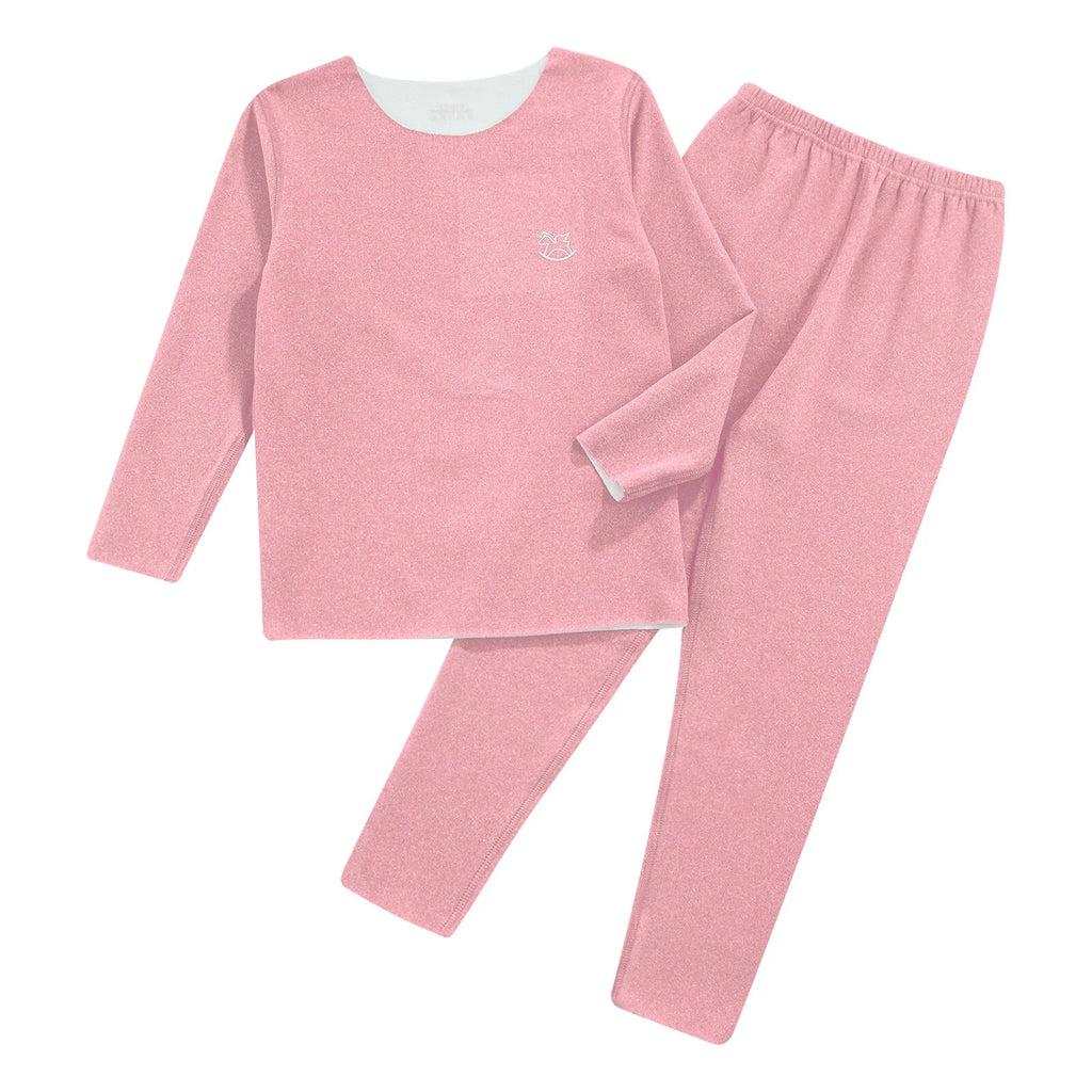 Kids Boys Girls Top With Trousers Cold Weather Loungewear Warm Homewear Pyjama