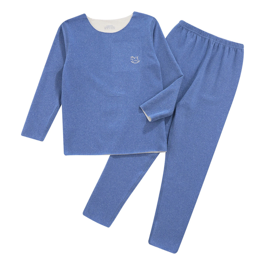 Kids Boys Girls Top With Trousers Cold Weather Loungewear Warm Homewear Pyjama