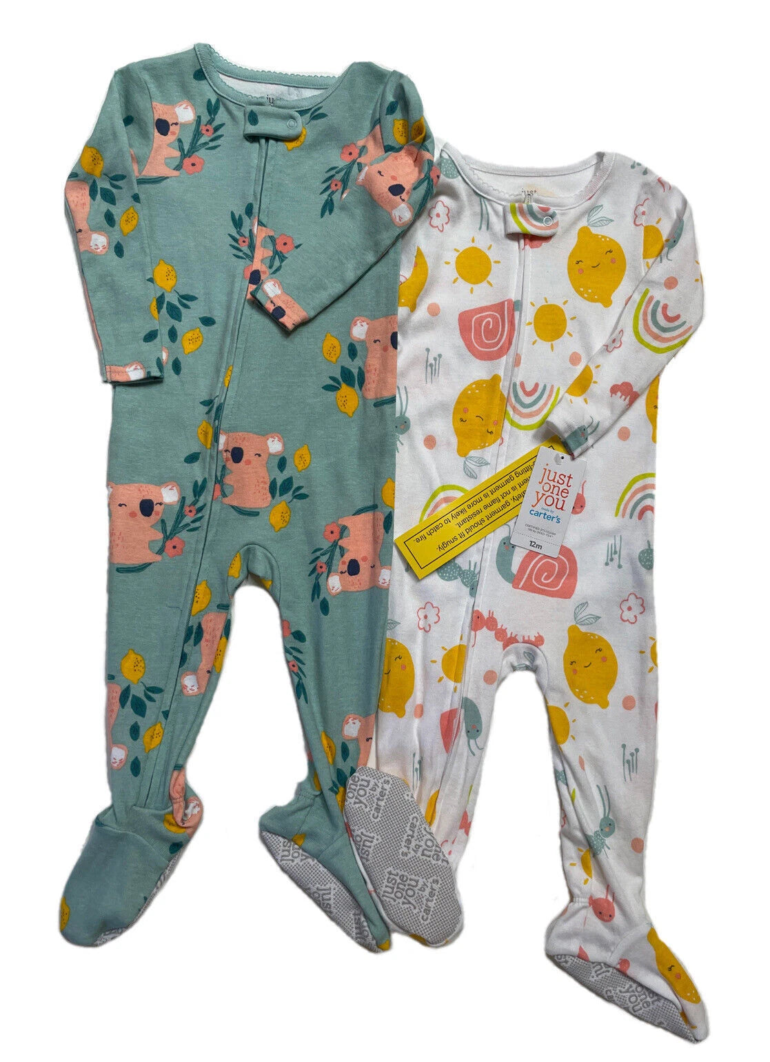 CARTER’S Just One You Baby/Toddler 2-Pk Footed Cotton Sleeper Pajama Sets; 6M-5T