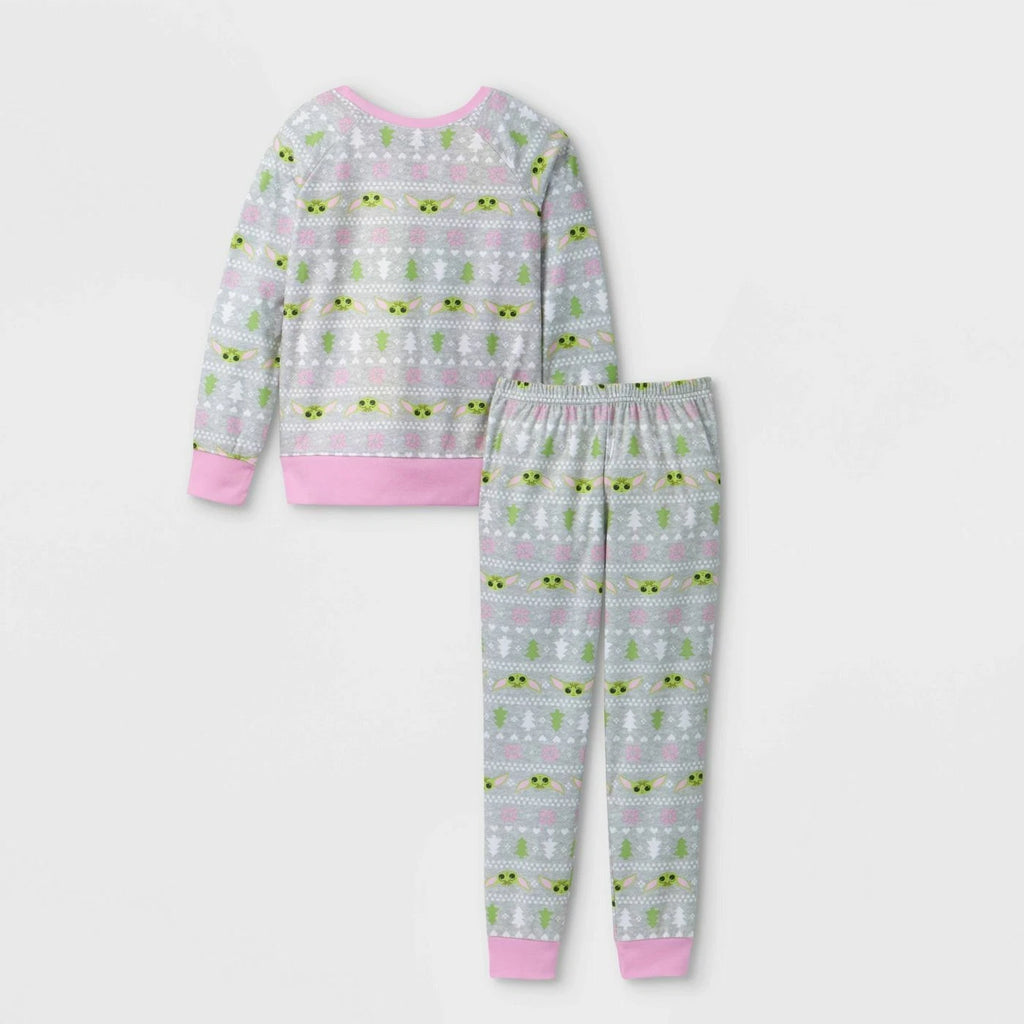 Girls Baby Yoda Pajamas Set Mandalorian Star Wars 4 5 6 8 10 12 Socks Snow Angel