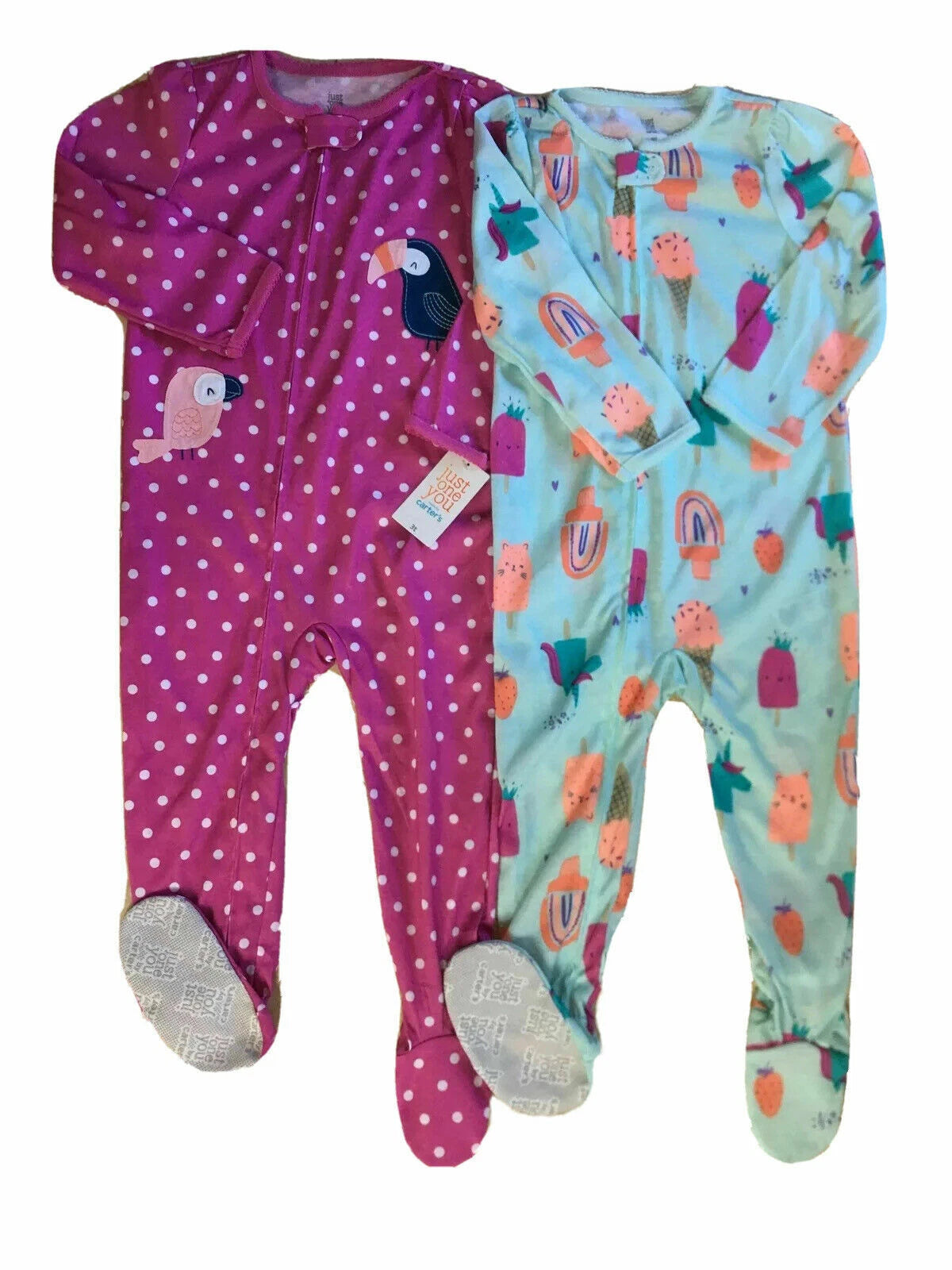 CARTER’S Just One You Baby/Toddler 2-Pk Footed Cotton Sleeper Pajama Sets; 6M-5T