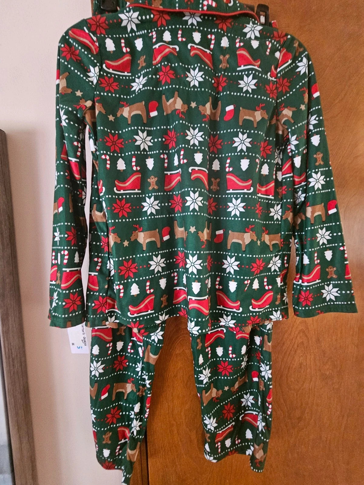 Carters pj set long sleeve size 12 /12A Christmas themed new