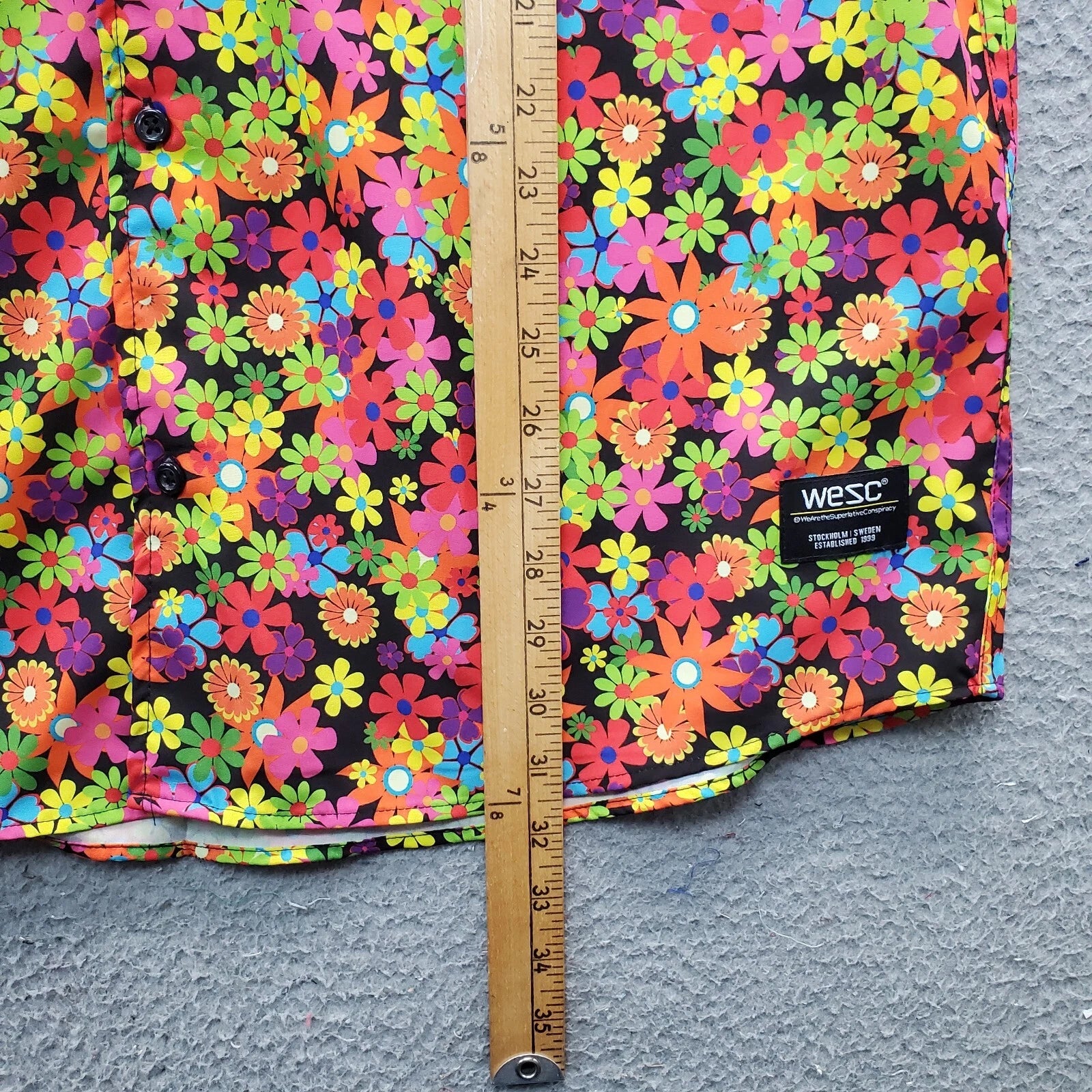 WeSC 2 Piece Pajama Set Unisex Large Multi Oden Flower Child AOP Short Sleeve