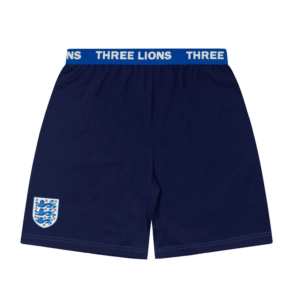 England Boys Pyjamas Short Three Lions Kids OFFICIAL Football Gift