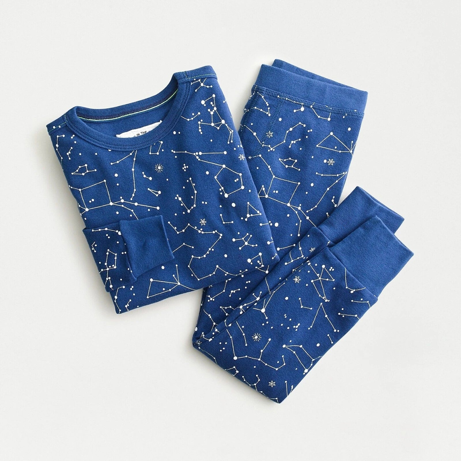 J Crew Pajama Set Boys Size 2 Crewcuts Glow in Dark Constellation NEW