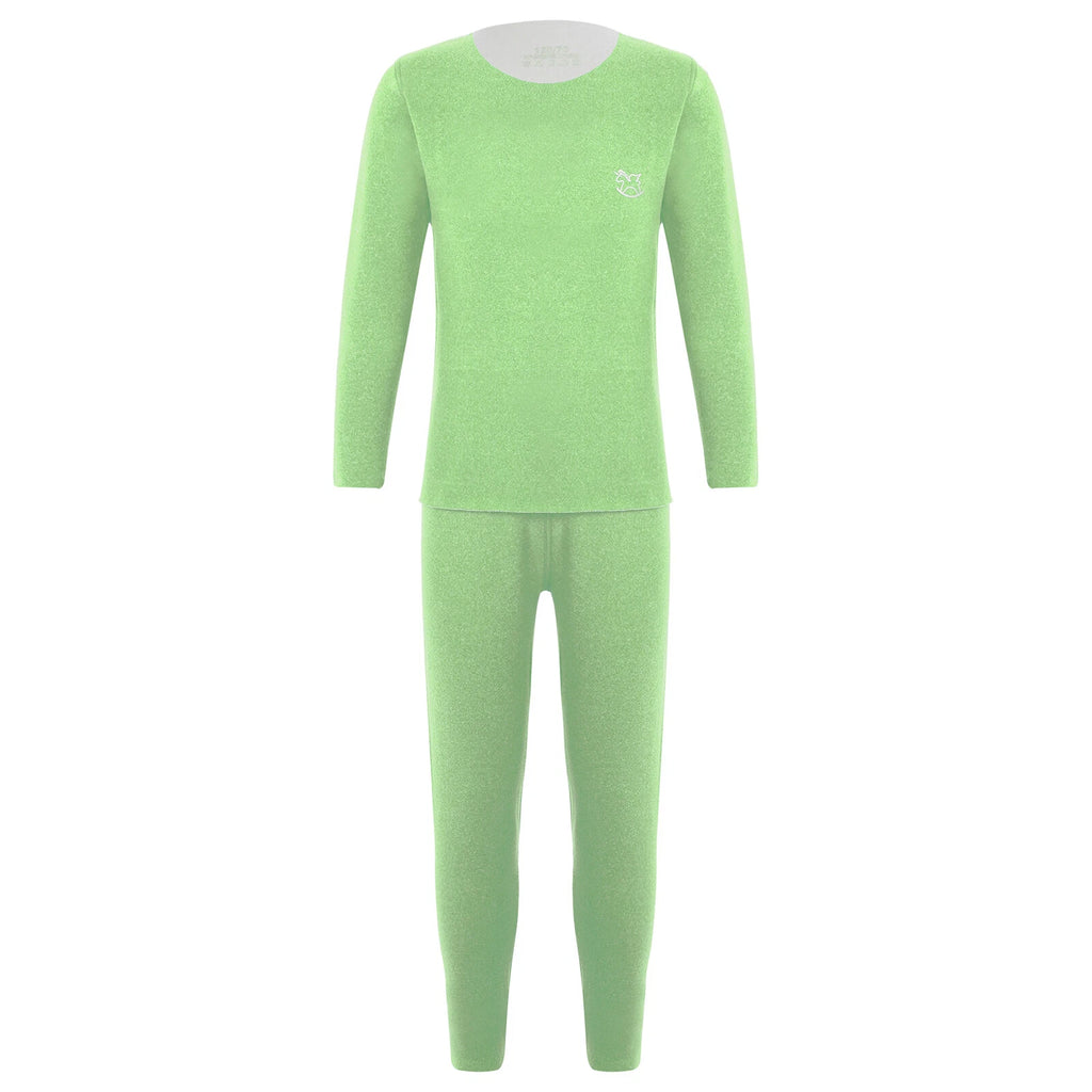 Kids Boys Girls Top With Trousers Cold Weather Loungewear Warm Homewear Pyjama