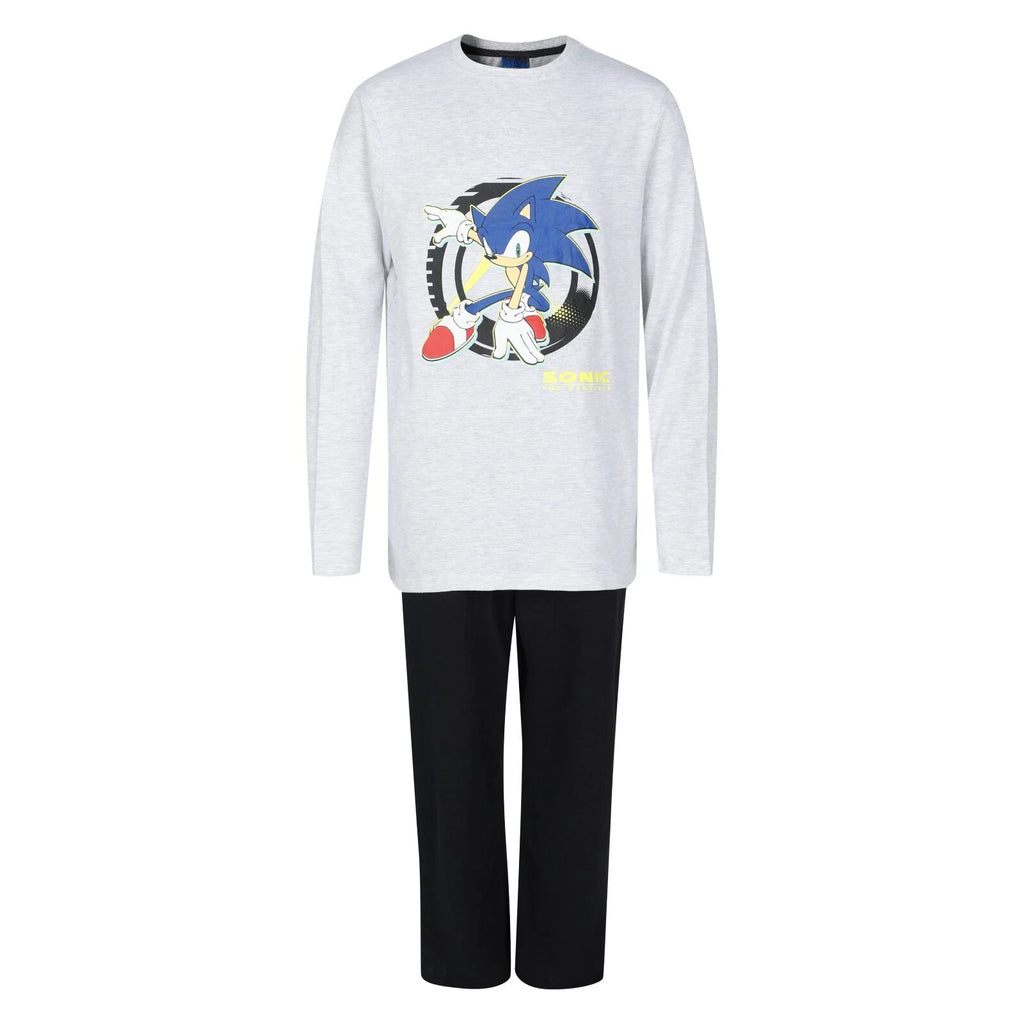 Boys Sonic Pyjamas Long Sleeve PJ Sets 6 to 15 Years Cartoon Game Night Wear