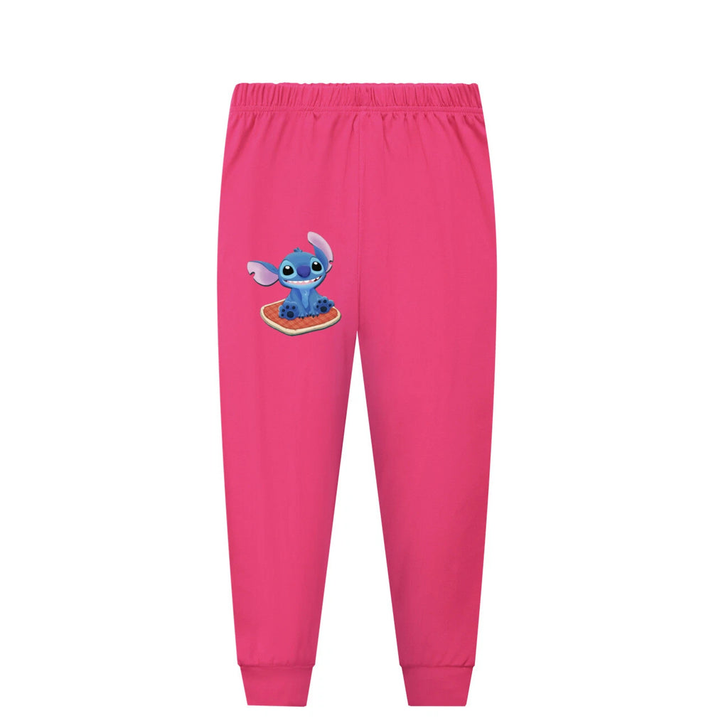 Children's boys and girls Lilo embroidered angel top pants set pajamas Pjs