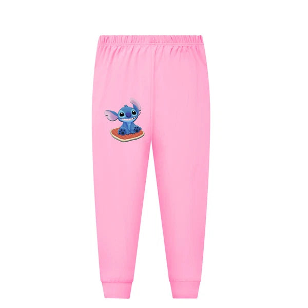 Children's boys and girls Lilo embroidered angel top pants set pajamas Pjs