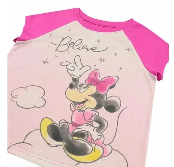 AME Kids'  Disney Junior Minnie Mouse Character 3-piece Pajama Set, Pink, 3T